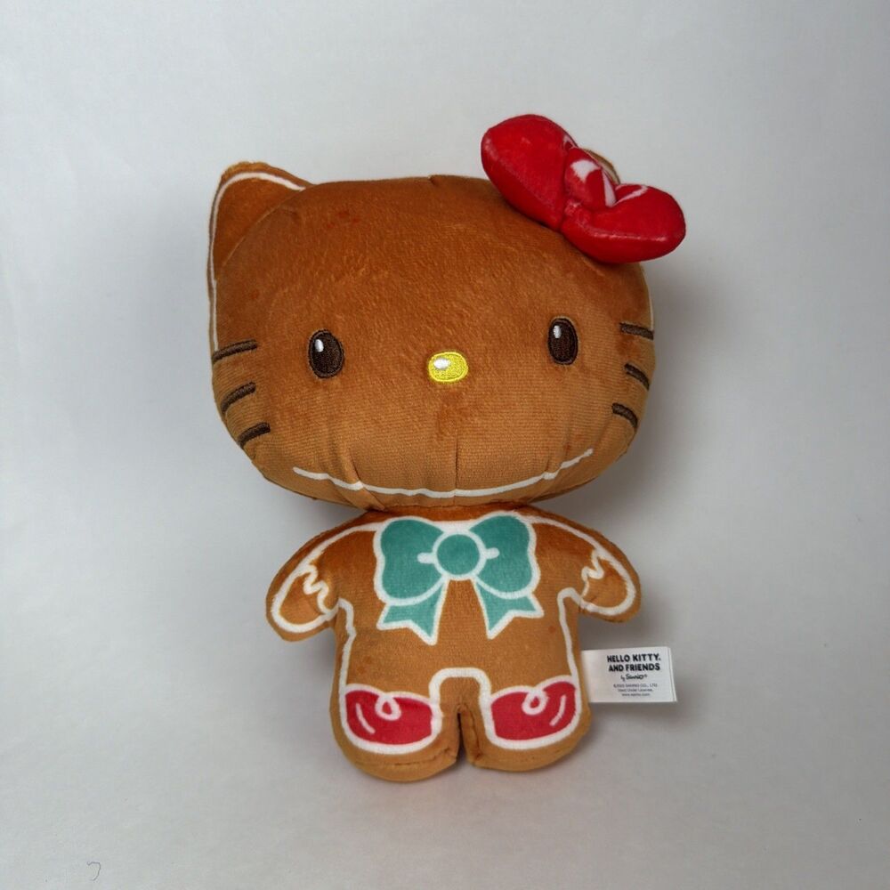 Sanrio Hello Kitty Gingerbread 8" Plush Ginger Bread Christmas X-mas Collectible